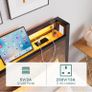 3ft Single Bed Frame with Charging Station and LED Lights, Wood Image 3