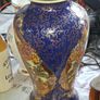 Vintage Satsuma Style Cobalt Blue & Gold Gilt Porcelain Floral Vase Postage Available or Collection in Rochfortbridge Westmeath Image 4