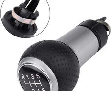 Gear Shift Knob, Manual 6 Speed Gear Shift Knob Head Compatible with Audi A4 S4 B8 8K A5 8T Q5 8R S Line 2007-2015(Silver)