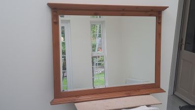 Ducal Wall Mirror - Antique Pine Finish