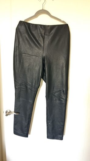 Faux leather trousers