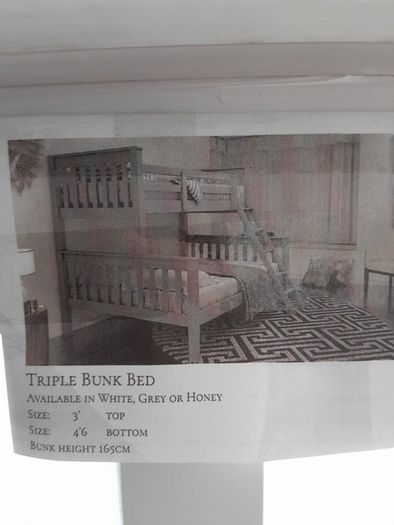 Brand New Triple Bunk