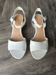White Wedge Sandals