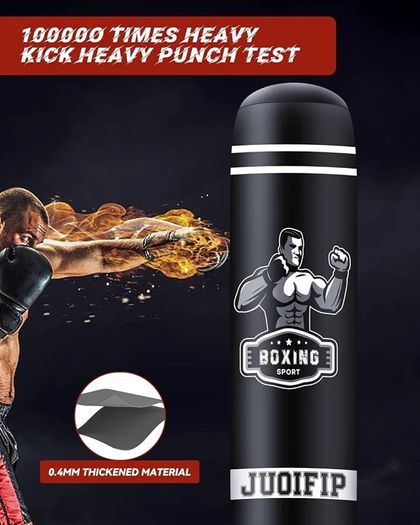 Freestanding Punching Bags for Adults - 175cm Heavy Punching Bag with Stand - Men Standing Boxing Bag Inflatable Kickboxing Bag for Training MMA Muay Thai Fitness