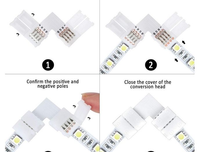Click here to send this ad to a friend              24Pack 10mm 5050RGB LED Strip Connectors (4 Shapes)