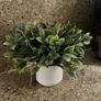 artificial plant in white pot home decor Image 2