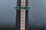 Green and Pink Gemstone Ring