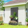 Raised Bed for Garden, Planter with Trellis for Climbing Plants, Vines, Planter Box with Drainage Gap, Black Image 3