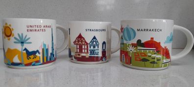 2 Starbucks - You Are Here - Collectors Mugs
