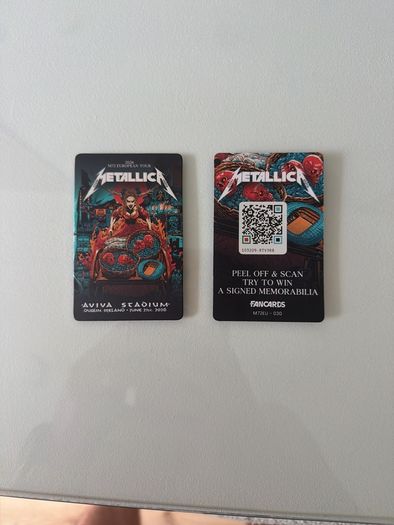 Metallica Molly malone fan card 21 June