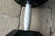 1x25kg rubber hex dumbbell. One available