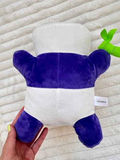 Aphmau MeeMeows Safari Purple Panda Cat Plush approx. 11"- length Used Please see photos