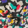 Vintage black floral A-line dress with detachable collar and belt size M or L Image 5