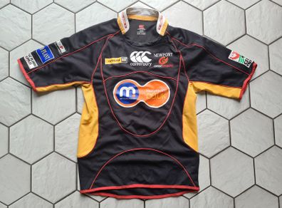rugby jersey shirt Canterbury of New Zealand Size M medium Newport Gwent Dragons Home 2008-09