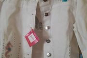 New marks and Spencer barbie white jacket and pink top