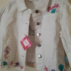 New marks and Spencer barbie white jacket and pink top