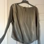 Weekday Sage green satin blouse size M Image 2