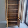 Solid oak display cabinet with glass doors Image 2