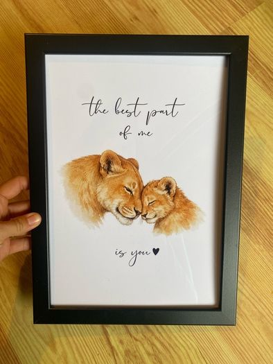 Lion Nursery Print -  The best part of me is you