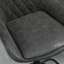 NEW SALE | Retro Bar Stools Set of 2, Adjustable Kitchen Stool, Upholstered Bar Chairs with Back, Swivel Seat, Dark Grey Image 7