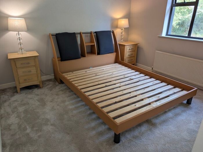 King Size Bed with Headboard Storage (Need Gone)