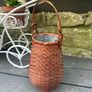 Vintage Japanese Style Flower Basket with Metal Insert Image 2