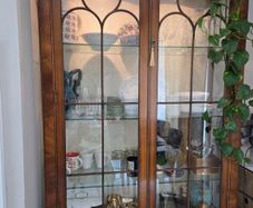 Tall glass crockery unit for sale