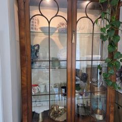 Tall glass crockery unit for sale