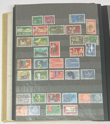 Collection: Switzerland (Helvetia) mainly, Malta, Gibraltar & Andorra Stamps mainy usd but a few mint on 38 pages