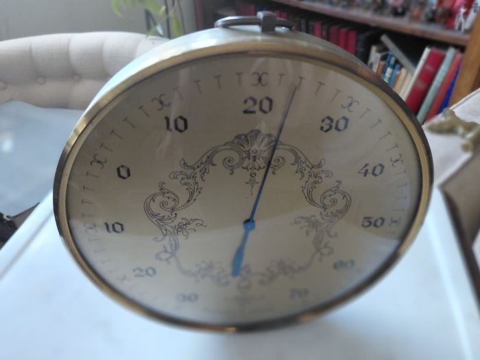 Vintage French wall hanging thermometer