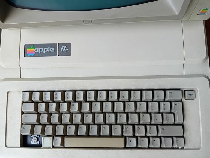Apple IIe & Green Monitor, Nic, Serial card
