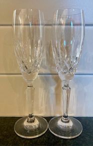 Pair of vintage Waterford Crystal champagne glasses