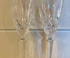Pair of vintage Waterford Crystal champagne glasses
