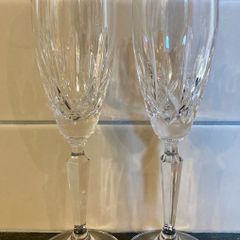 Pair of vintage Waterford Crystal champagne glasses