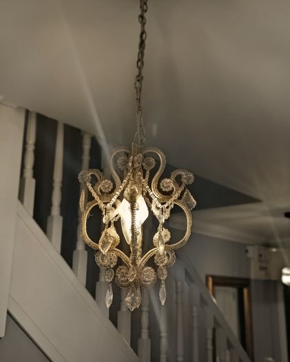 Pair of Decorative Crystal Chandelier Ceiling Lights