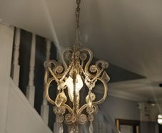 Pair of Decorative Crystal Chandelier Ceiling Lights