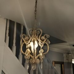 Pair of Decorative Crystal Chandelier Ceiling Lights