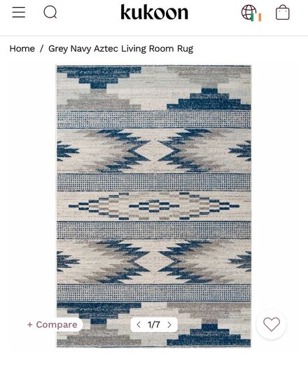Brand new kukoon living room Rug