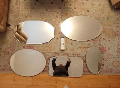 Selection of vintage Art deco mirrors