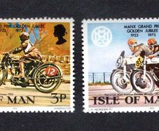 1973 Isle of Man Golden Jubilee Manx Grand Prix 1923-1973 Commemorative Stamps Mint Never Hinged (MNH)