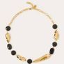 Mulberry by Rejina Pyo Textured Beaded Necklace - Gold & Onyx - Boxed Image 2