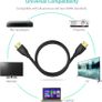 Syncwire HDMI Cable 2M HDMI Lead - Ultra High Speed 18Gbps HDMI 2.0 Cable 4K @60Hz Support Fire TV, Apple TV, Ethernet, Audio Return, Video UHD 2160p, HD 1080p, 3D, Xbox PlayStation PS5 PS4 PC - Black BRAND NEW & SEALED Image 2