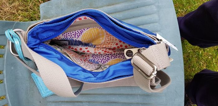 Brand New Fossil Gwen Top Zip Blue Ladies Shoulder Bag