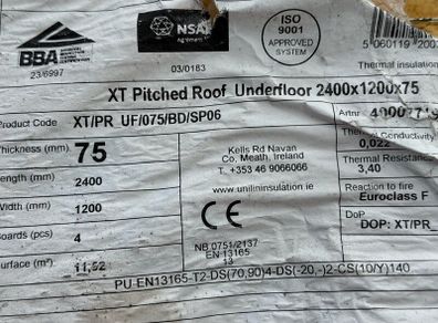 75mm PIR Insulation