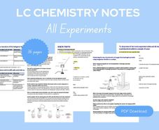 Leaving Cert Chemistry Experiments Notes