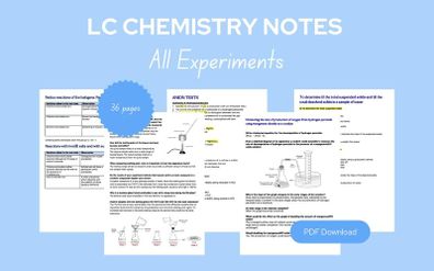 Leaving Cert Chemistry Experiments Notes