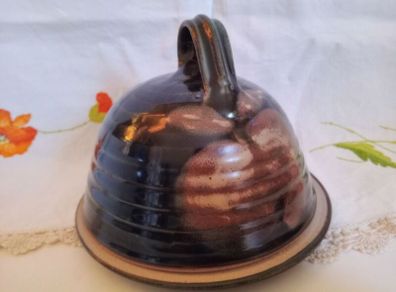 Studio pottery Cheese Dome, pottery butter dish