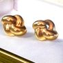 Vintage Hallmarked 9ct Gold 'Knot' Earrings Image 8