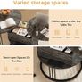 Round Coffee Table - 70cm/50cm Nesting Tables Set of 2, Hydraulic Lift-Top with Hidden Storage, Centre Table for Living Room, Small Space, Home Office Image 7