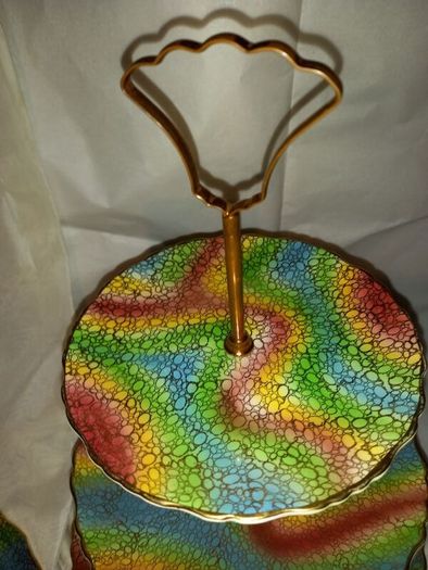 Mid century James kent 3 tier cake cake stand